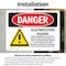 Signmission Electrocution Hazard Crane Danger Sign, Vinyl Decal, 10in W x 7in L, 2PK OS-2PACK-DS-D-710-L-1763 - alternate 3